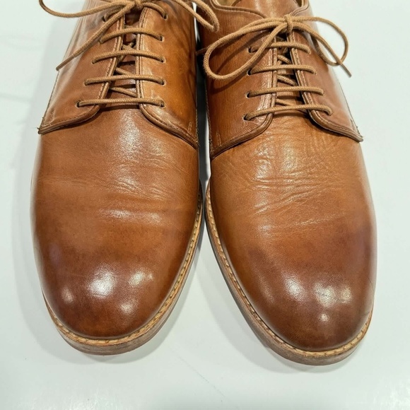 H by Hudson England Oxford Lace Up Shoe Mens Size 43 US 10 Tan Leather Made UAE